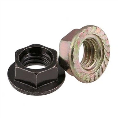 Tuercas hexagonales con reborde